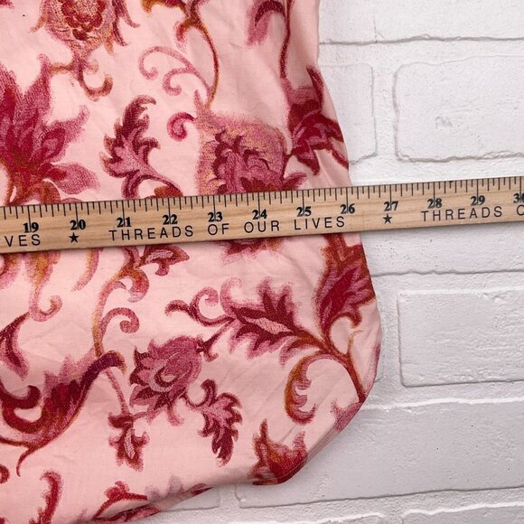 Chicos Blouse Women 4 20 2XLarge Pink Red Floral Classic No Iron Cotton Stretch - Picture 9 of 14